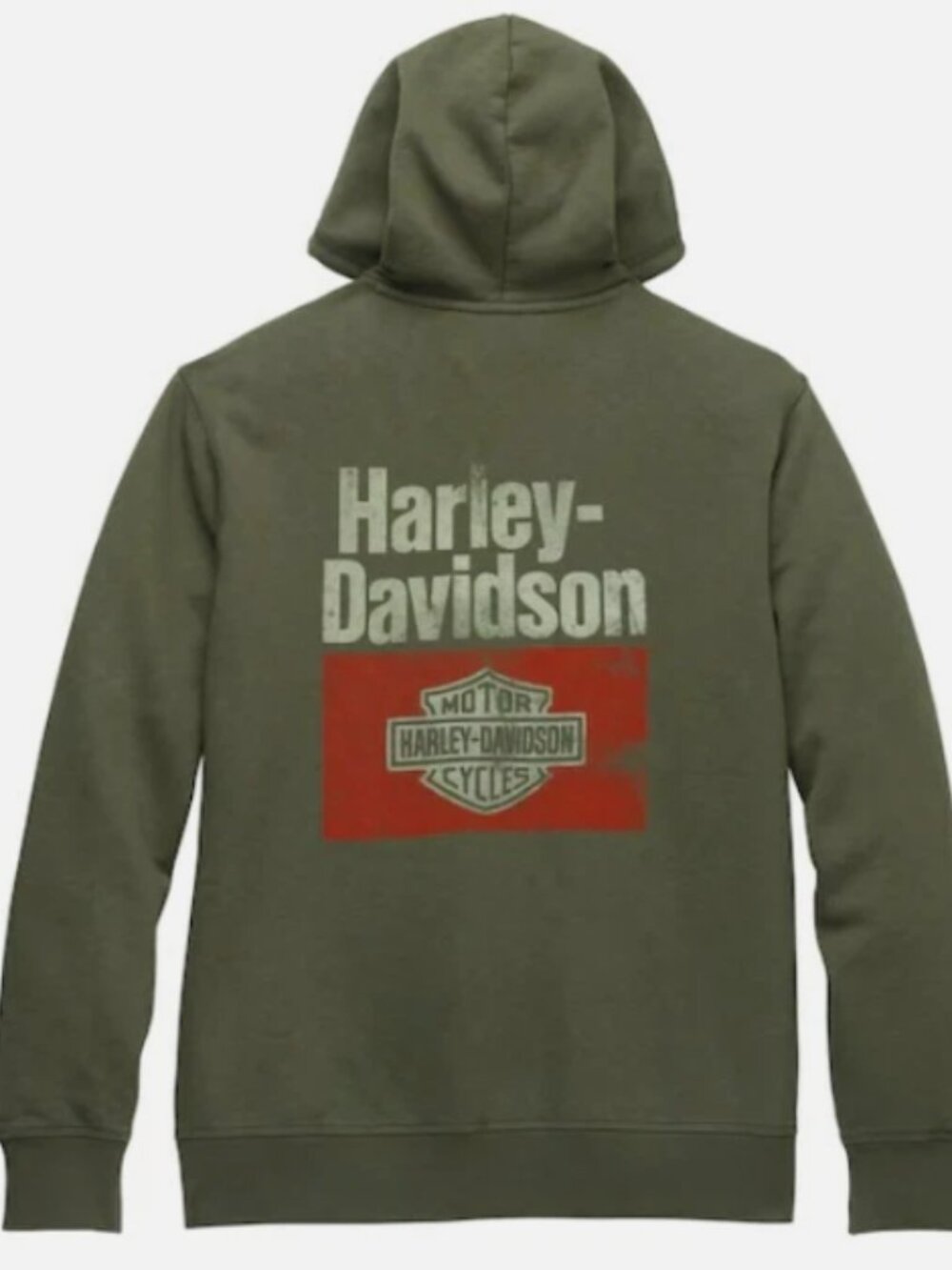 RARE Olive Green Harley-Davidson Hoodie